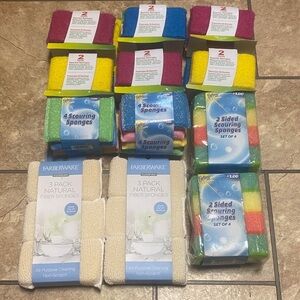 Farberware & Sparkle Sponge Multi-Color Cleaning Sponge Set Household